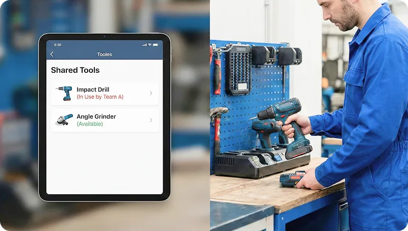 Tools and shared equipment management