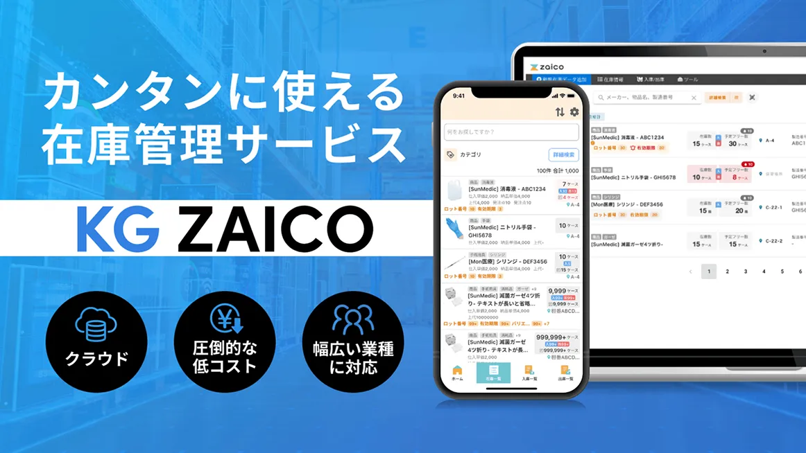 KG ZAICOとの連携による実在庫管理の高度化
